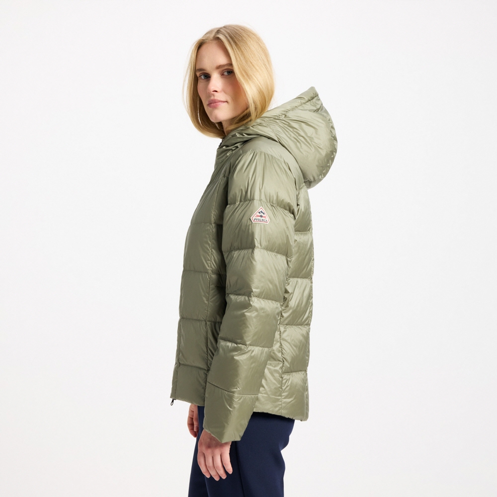 피레넥스 배시아 라이트웨이트 후디드 다운 자켓 - 머메이드(Pyrenex BASSIA Lightweight Hooded Down Jacket - Mermaid) - 4