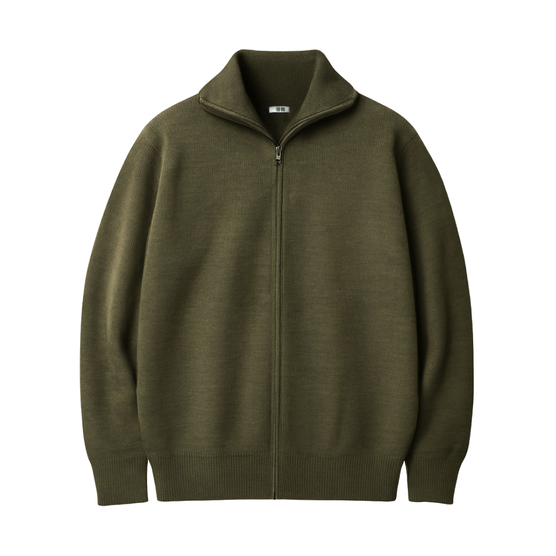 480967-56 Uniqlo U Double Faced Zip Up Jacket Olive