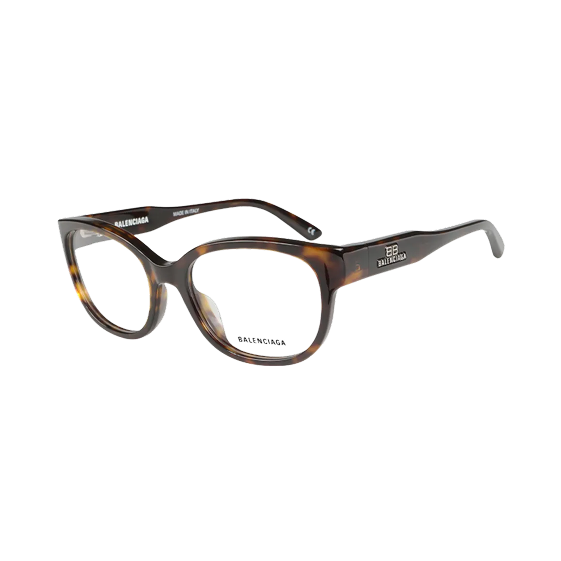 BB0214O002 Balenciaga Rectangular Square Eyeglasses Havana