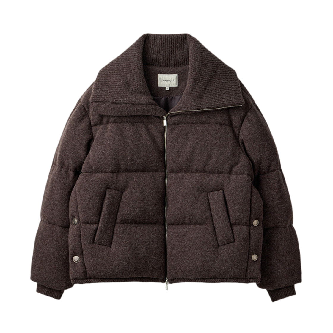 UM254AJK19BR UMARMUNG Soft Shetland Wool Alpaca Puffer Jacket_Brown