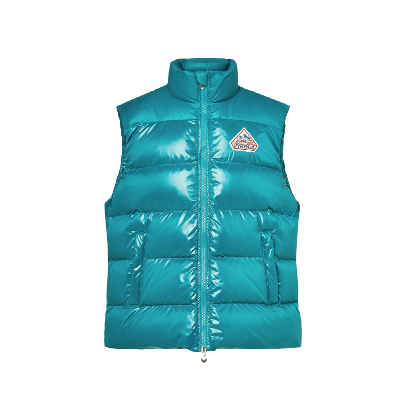 피레넥스 존 유니섹스 슬리브리스 다운 자켓 - 딥 라곤(Pyrenex JOHN Unisex Sleeveless Down Jacket - Deep Lagoon) - 1