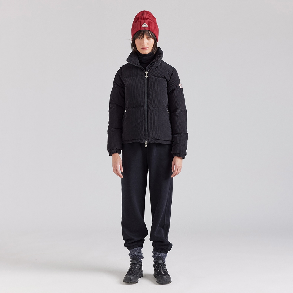 피레넥스 (24FW) 골딘 숏 다운 자켓 인 리브드 벨벳 - 블랙(Pyrenex (24FW) GOLDIN Short Down Jacket in ribbed velvet - Black) - 2