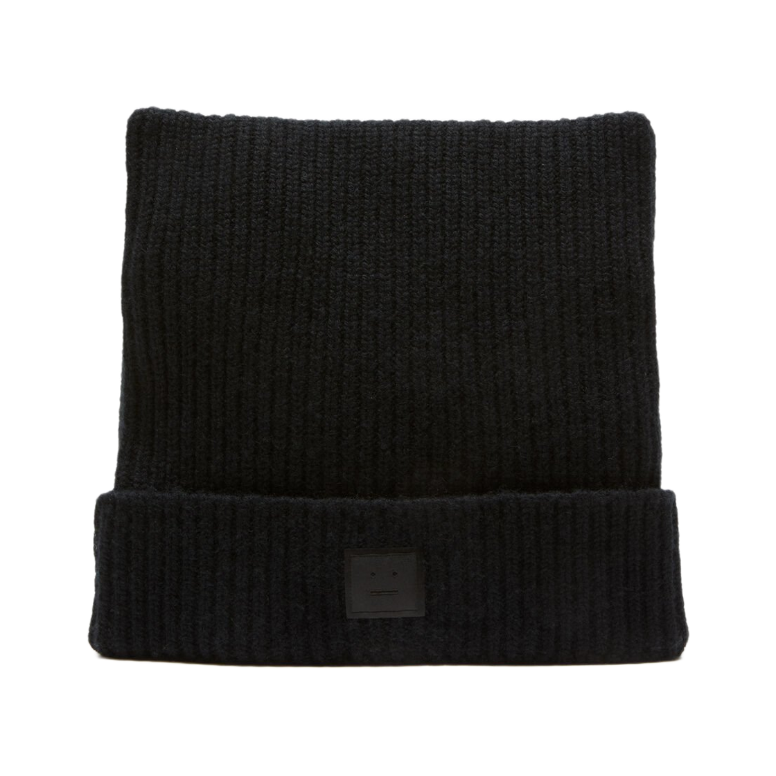 C40426-900 Acne Studios Face Logo Square Beanie Black
