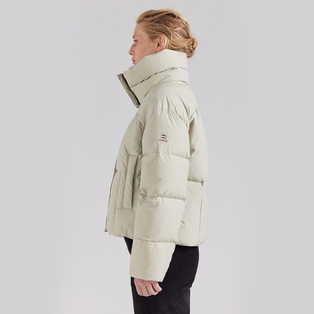 피레넥스 (24FW) 하모니 크롭 숏 다운 자켓 - 윌로우 그레이(Pyrenex (24FW) HARMONIE Crop Short Down Jacket - Willow Grey) - 4