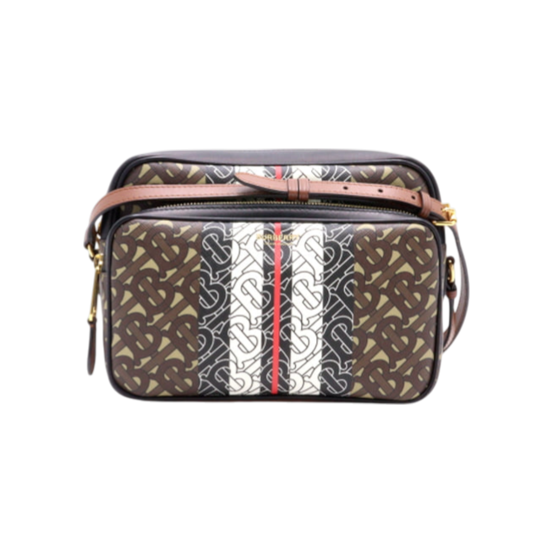 ITF7VNR2GGGM Burberry TB Monogram Canvas Medium Camera Crossbody Bag