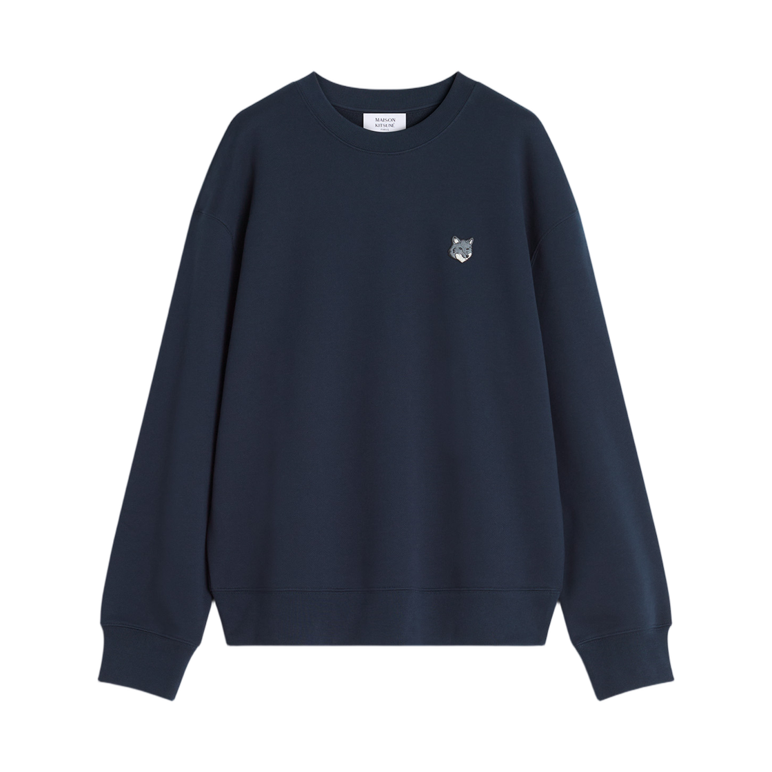 PM00304KM0341-0413 Maison Kitsune Fox Head Comfort Sweatshirt Classic Navy