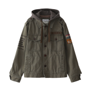 Blue Sunflower Vintage Washed Hooded Jacket