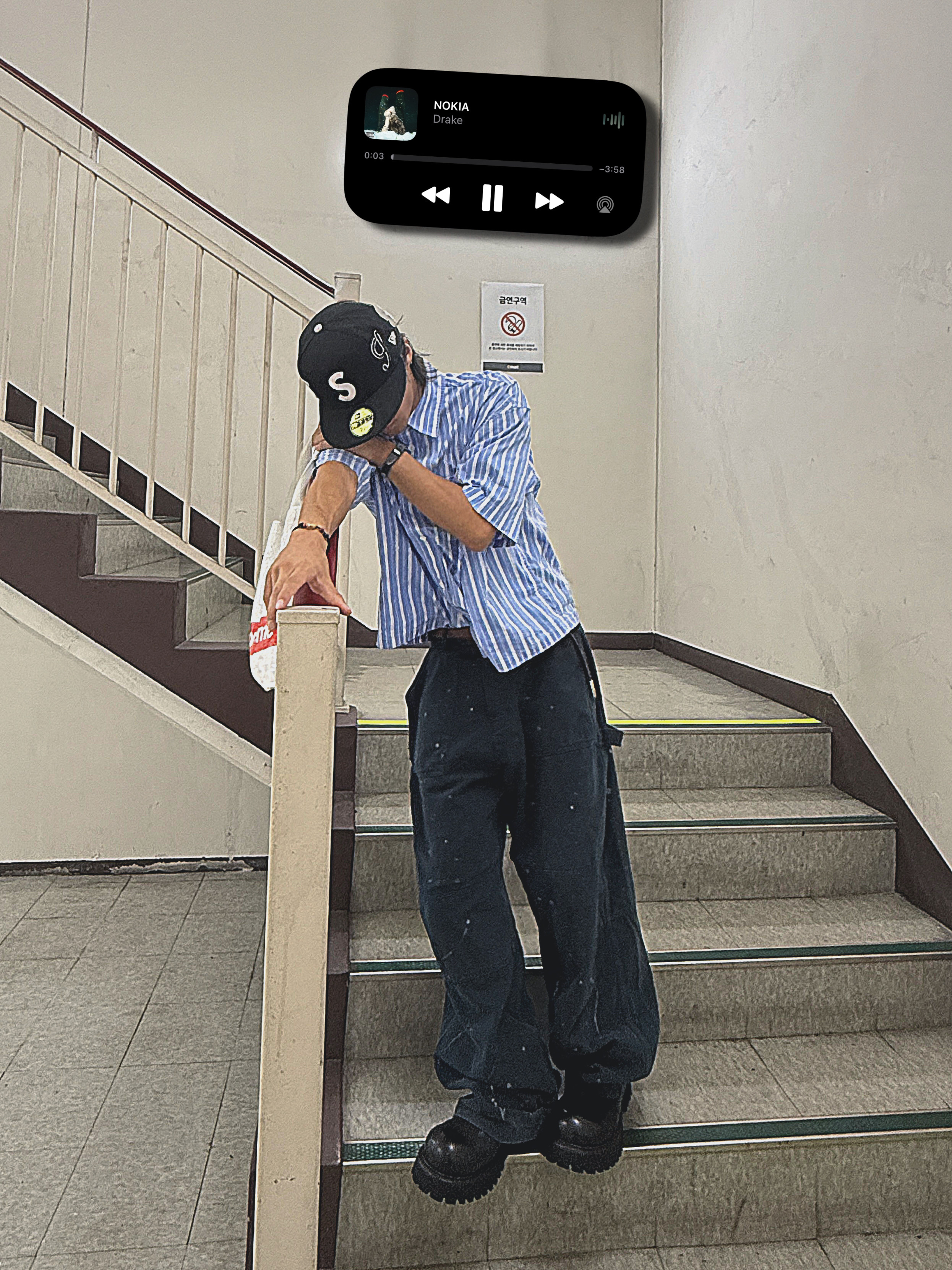 Supreme Multi S Logo New Era Black - 25SS 착용 스타일 - 2