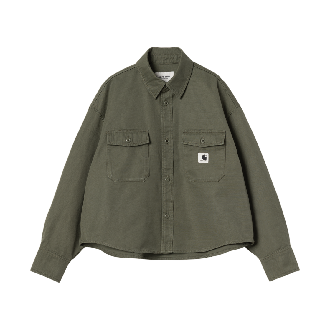 I036320-11-02 (W) Carhartt WIP Kelly Shirt Jac Leaf Rinsed