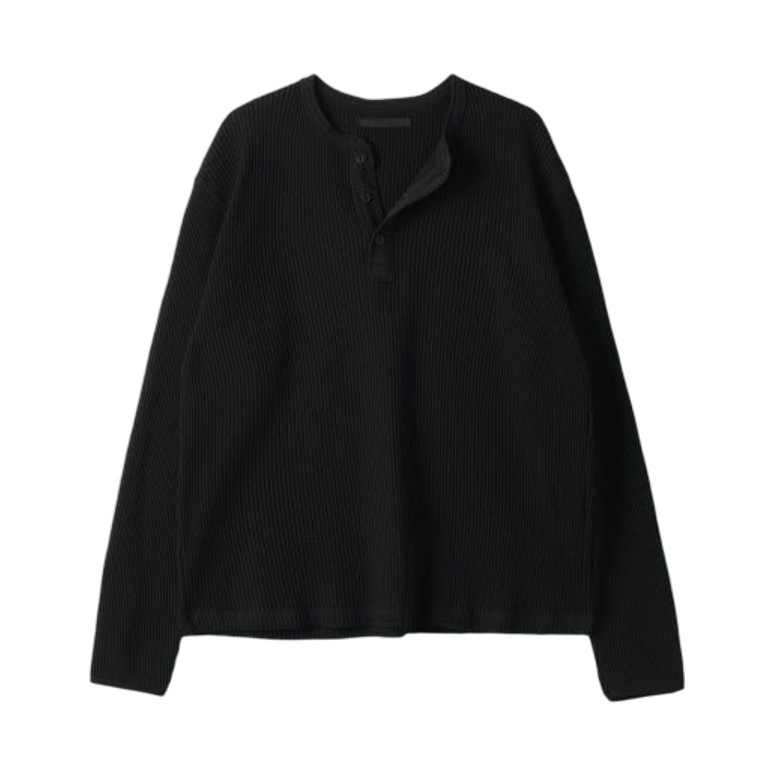 - HTAE 90’s Thermal Henley Neck Gym Shirts Black