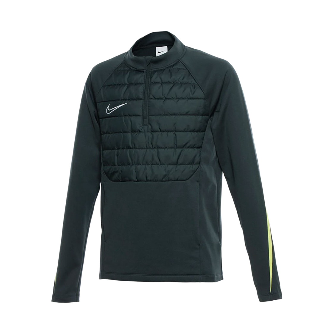 FB6817-390 Nike Academy Winter Warrior Therma-Fit Half Zip Football Top Seaweed Limelight - Asia