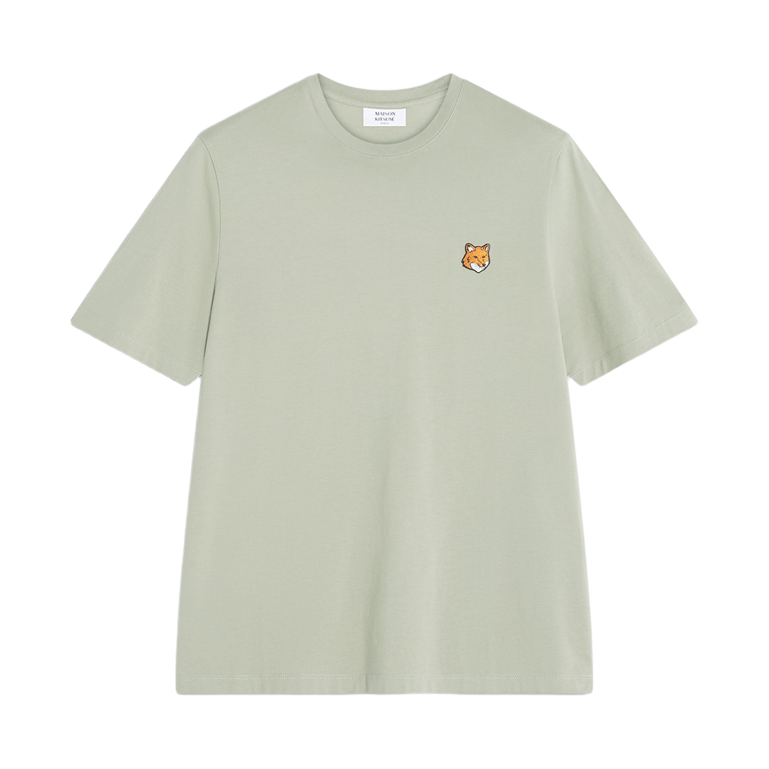 PM00107KJ7026-P131 Maison Kitsune Fox Head Regular T-Shirt Laurel Green