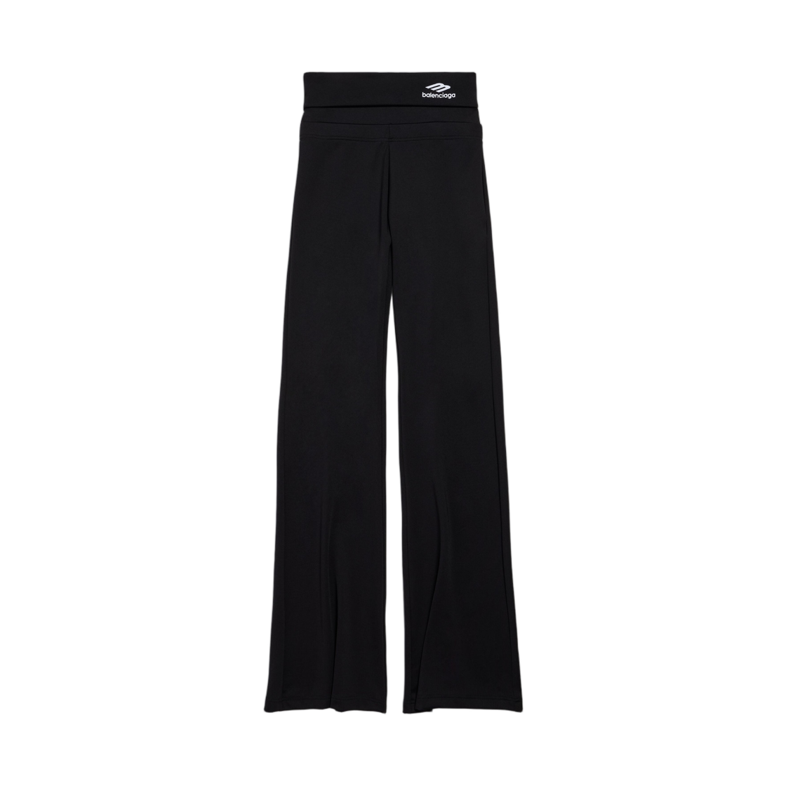 855395TTVK39034 (W) Balenciaga 3B Sports Icon Foldover Leggings Washed Black