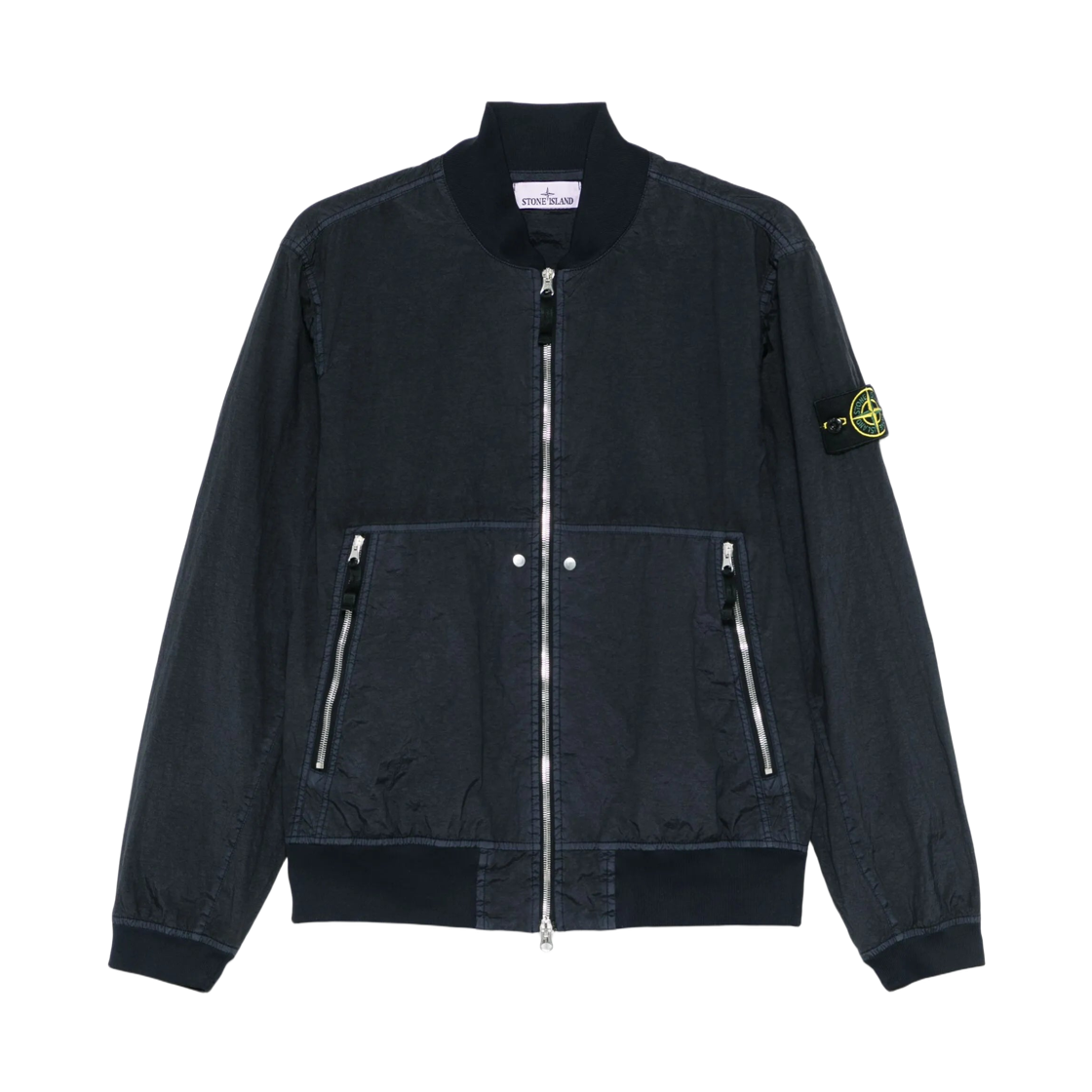 K1S1541000-19S0020-V0020 Stone Island 4100019 Nylon Metal Watro-TC In Econyl Bomber Jacket with Light Water and Wind Resistance Navy Blue - 25SS