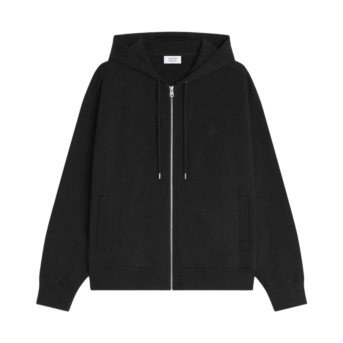 Maison Kitsune Maison Kitsune Fox Head Zipped Oversize Hoodie Black · S