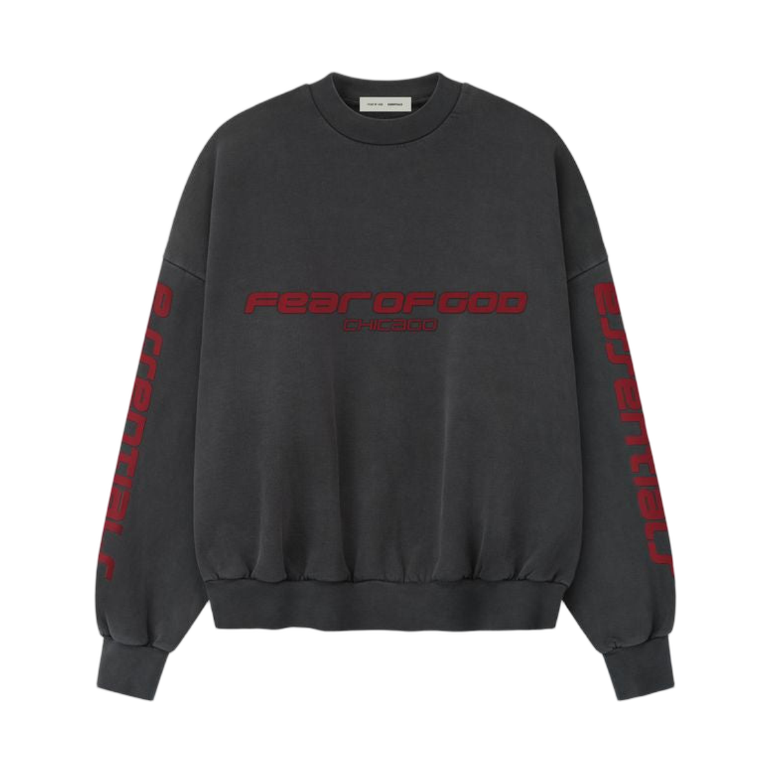- Essentials Chicago Heavy Fleece Cropped Sweatshirt Iron Grey - 25FW