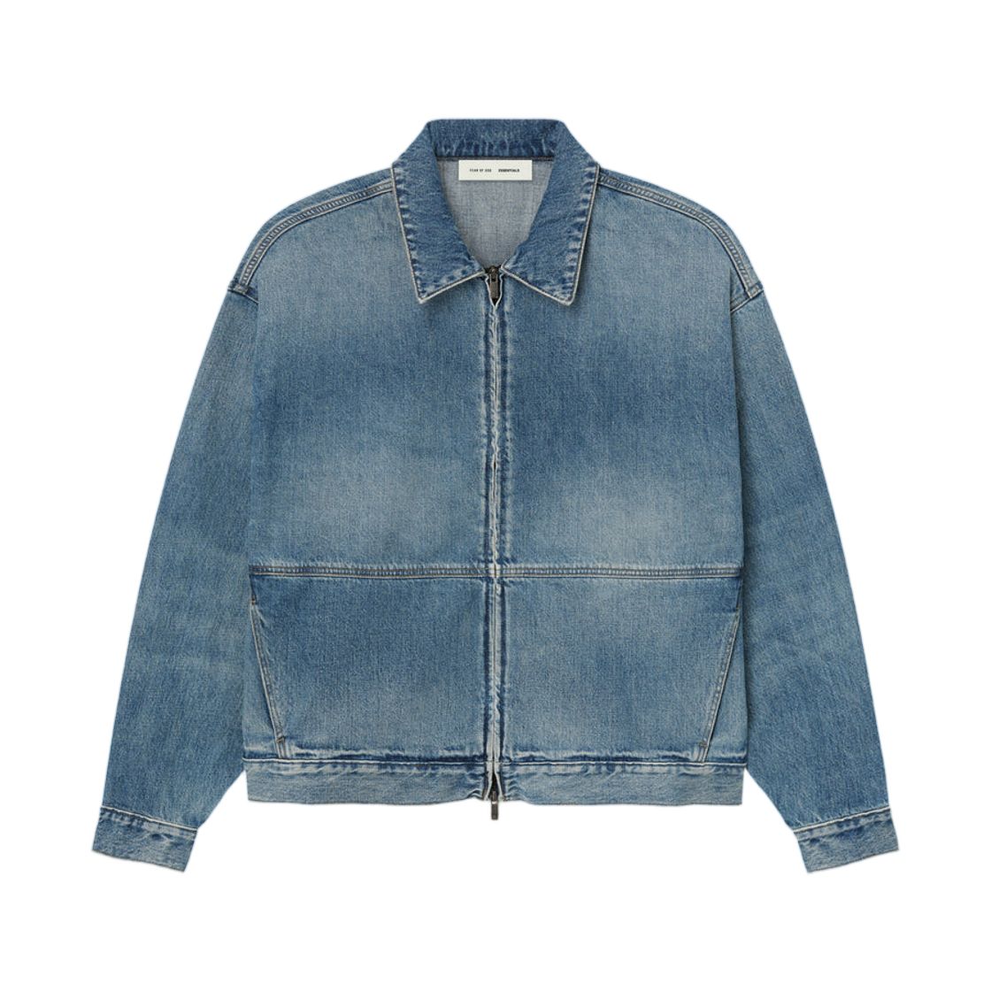 - Essentials Denim Trucker Jacket Classic Blue - 25FW