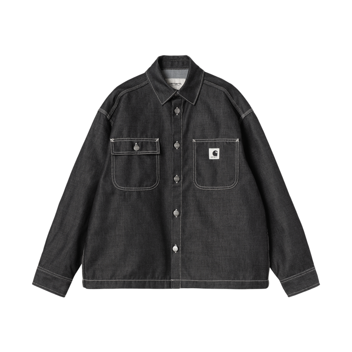 I036319-89-01 (W) Carhartt WIP Louis Shirt Jac Black Rigid