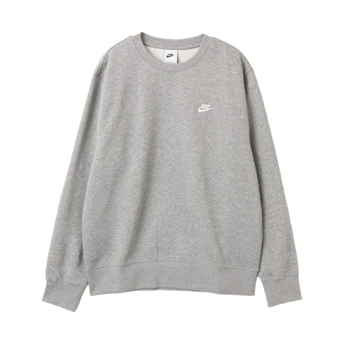 FN3887-063 Nike Club Fleece Crew Dark Grey Heather White - Asia