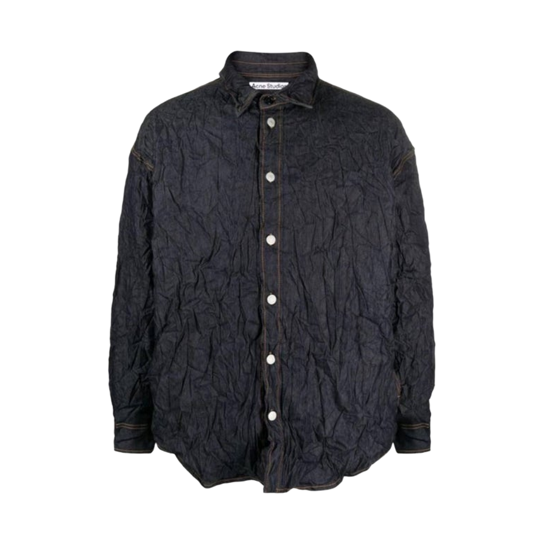 B90700-135 Acne Studios Crinkled Denim Jacket Indigo Blue