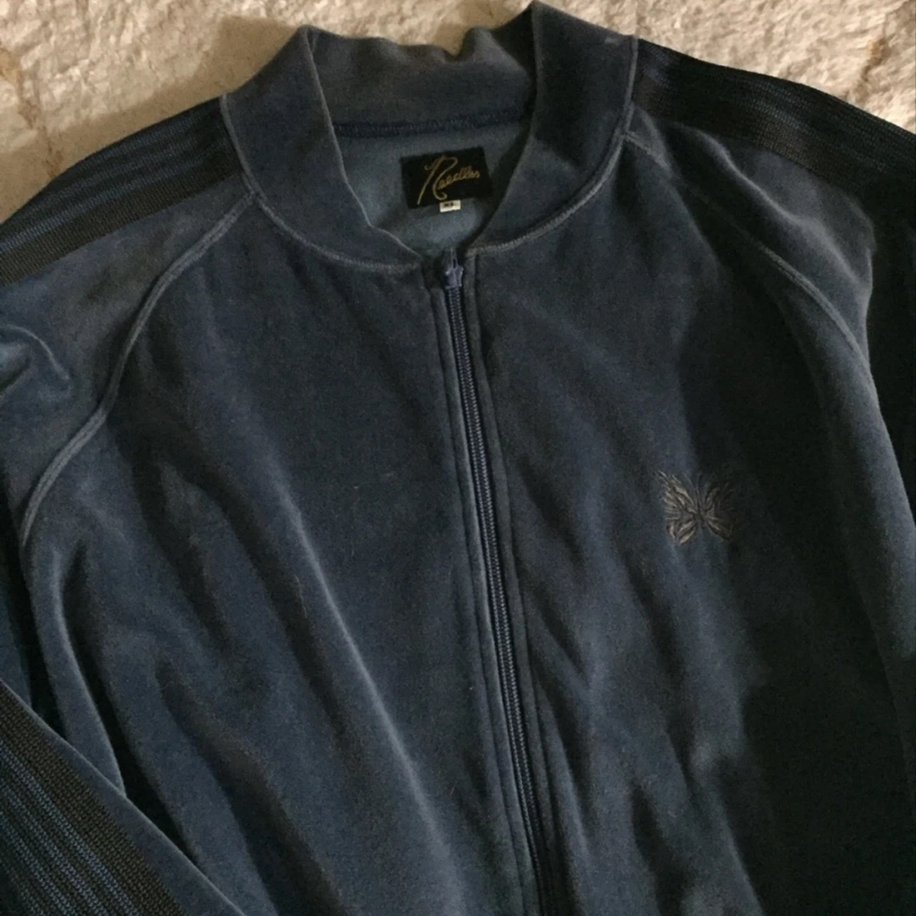 Needles R.C. Track Jacket C/PE Velour Black 착용 스타일