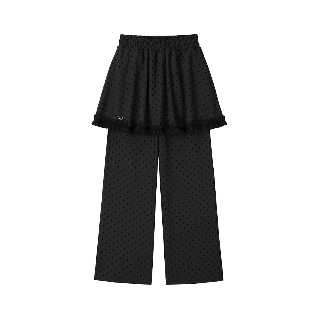 클럿 스튜디오 도트 스커트 팬츠 블랙(Clut Studio Dot Skirt Pants Black)