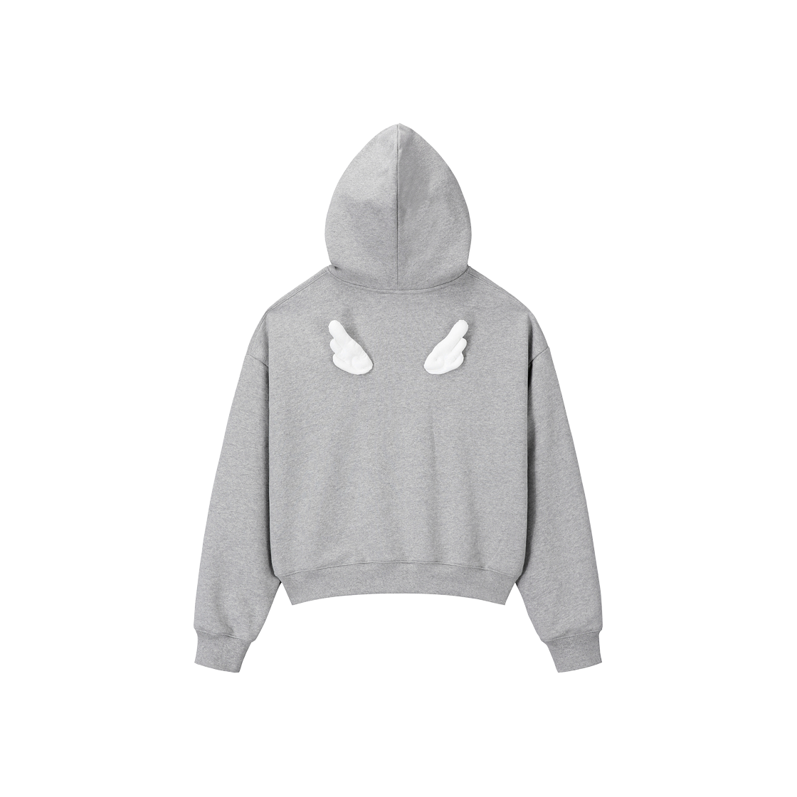 25FW08AG Clut Studio Angel Wing Zip-Up Hoodie Grey