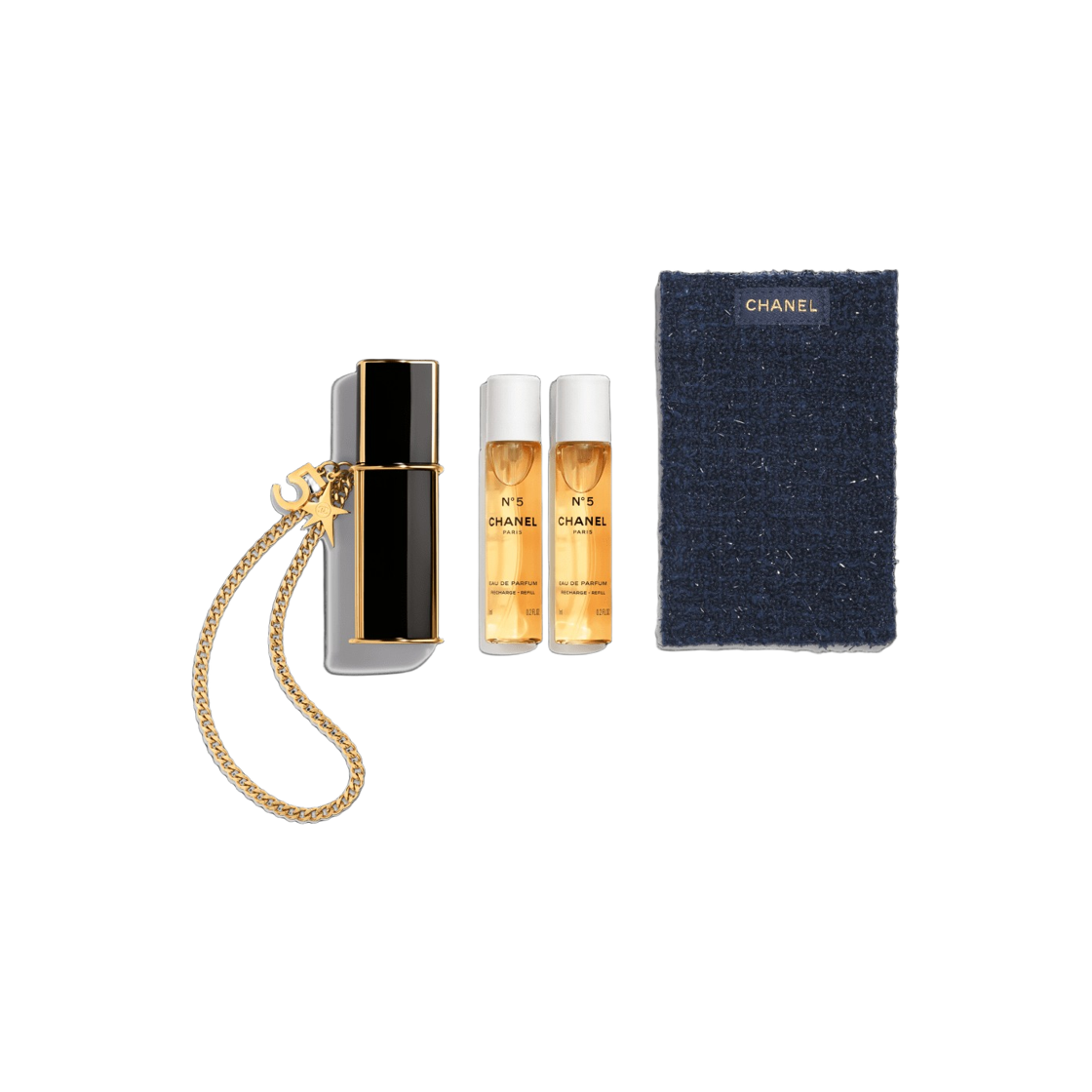 샤넬 넘버5 오 드 빠르펭 펄스 스프레이 3 x 7ml 리필 블랙(Chanel No.5 Eau De Parfum Purse Spray 3 x 7ml Refill Black)