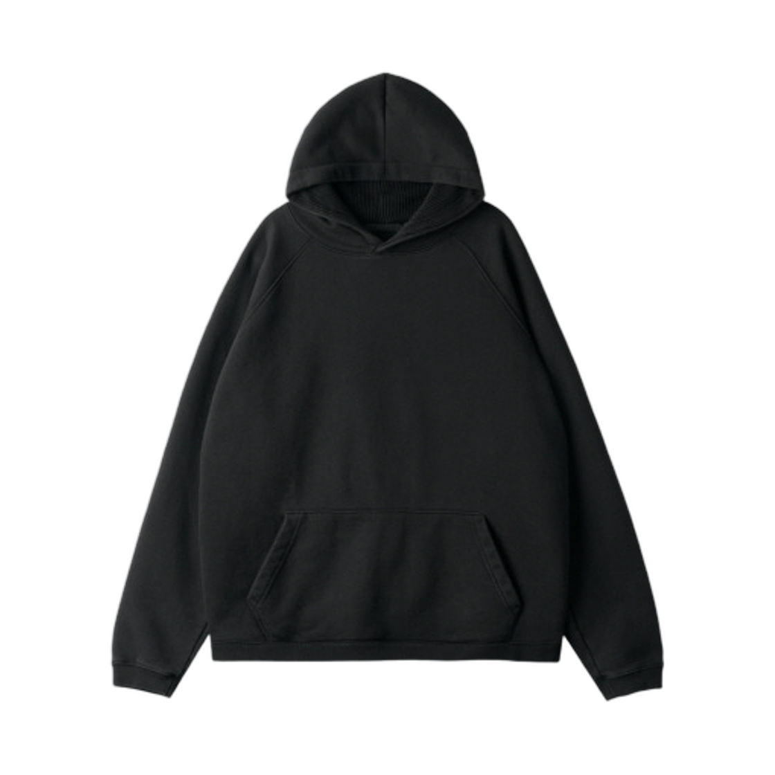 - HTAE 80s Heavyweights Two Face GYM hoodie Themal Black Faded