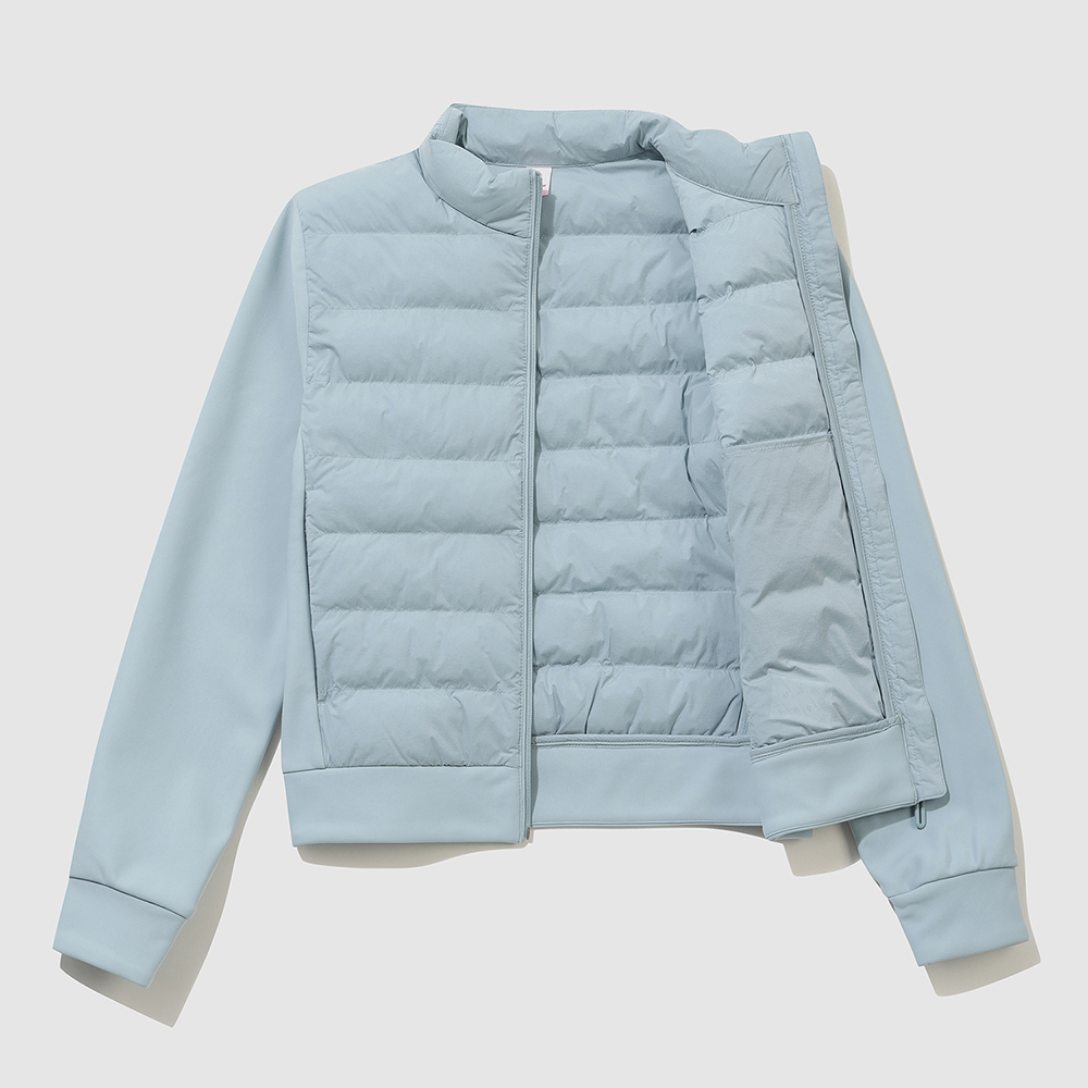 르꼬끄 스포르티브 여성 레귤러핏 하이브리드 경량 패딩 자켓 - 민트 QQ422OPDO2(le coq sportif Women's Slim-Fit Hybrid Lightweight Padded Jacket Dark Mint) - 4