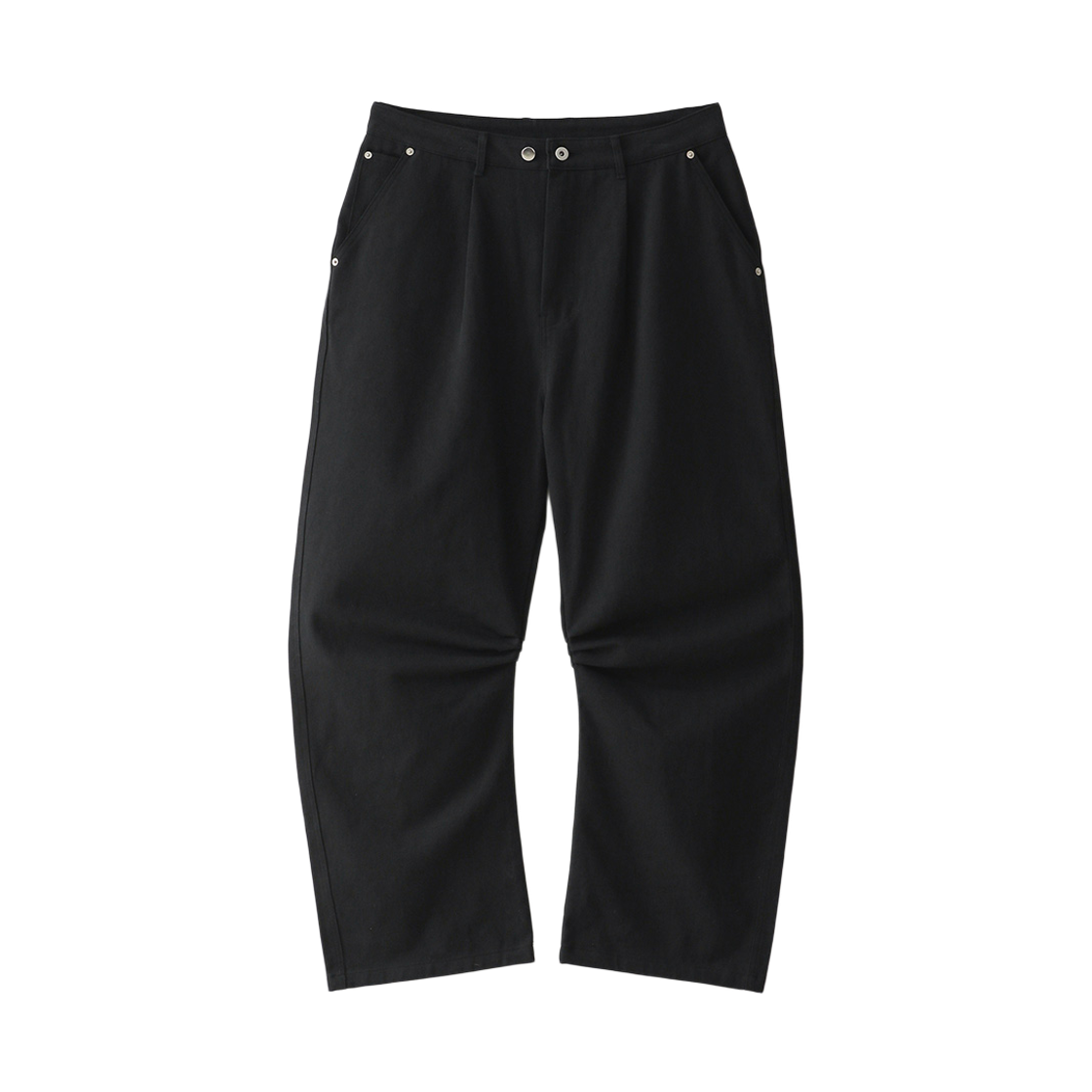 블루 선플라워 커브드 헤리티지 신치백 팬츠 블랙(Blue Sunflower Curved Heritage Cinch Back Pants Black)