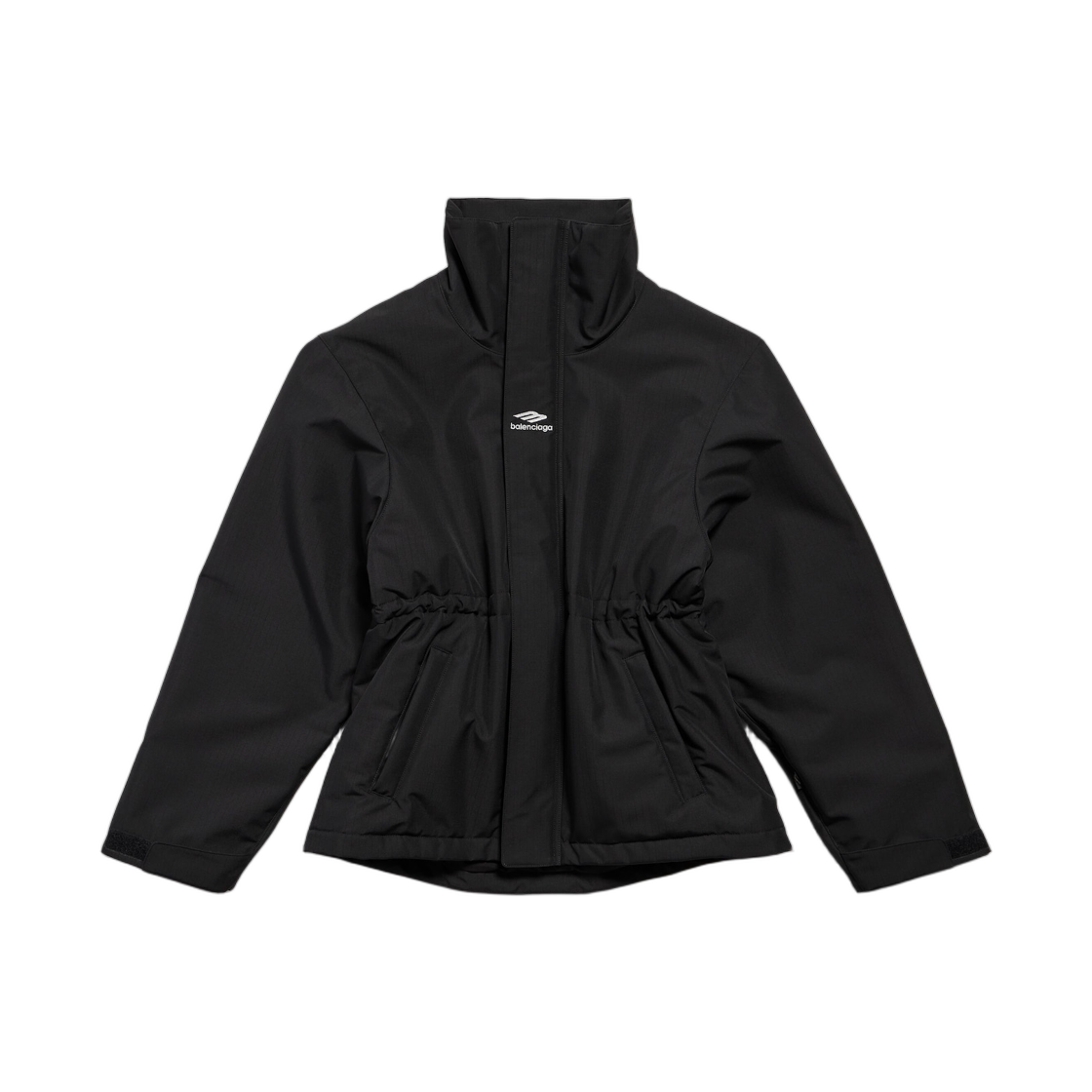 857743TPO411000 (W) Balenciaga 3B Sports Icon Ski High Collar Parka Black