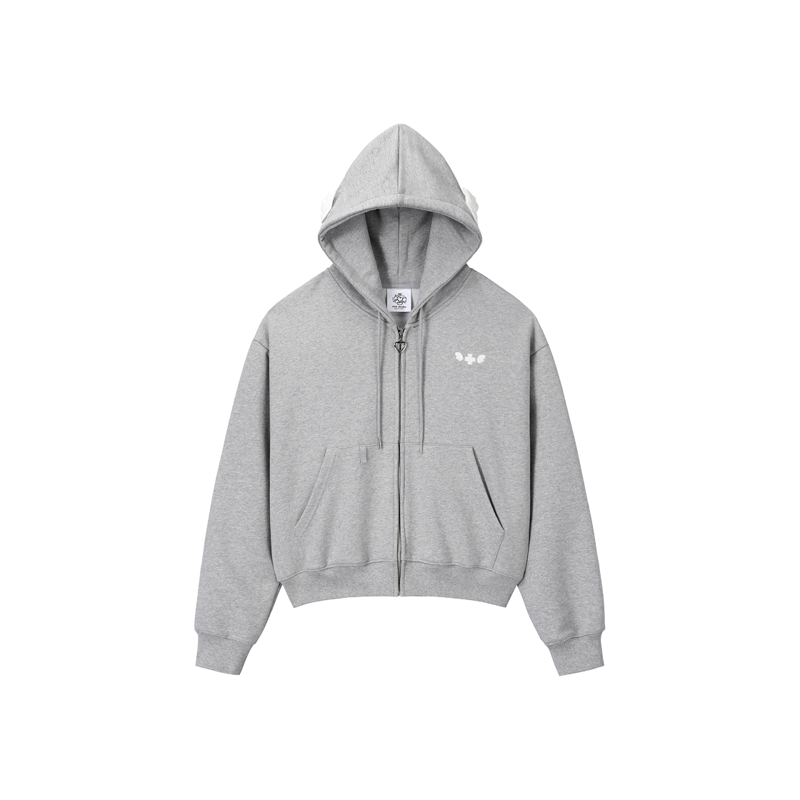 클럿 스튜디오 엔젤 윙 집업 후드 그레이(Clut Studio Angel Wing Zip-Up Hoodie Grey) - 2