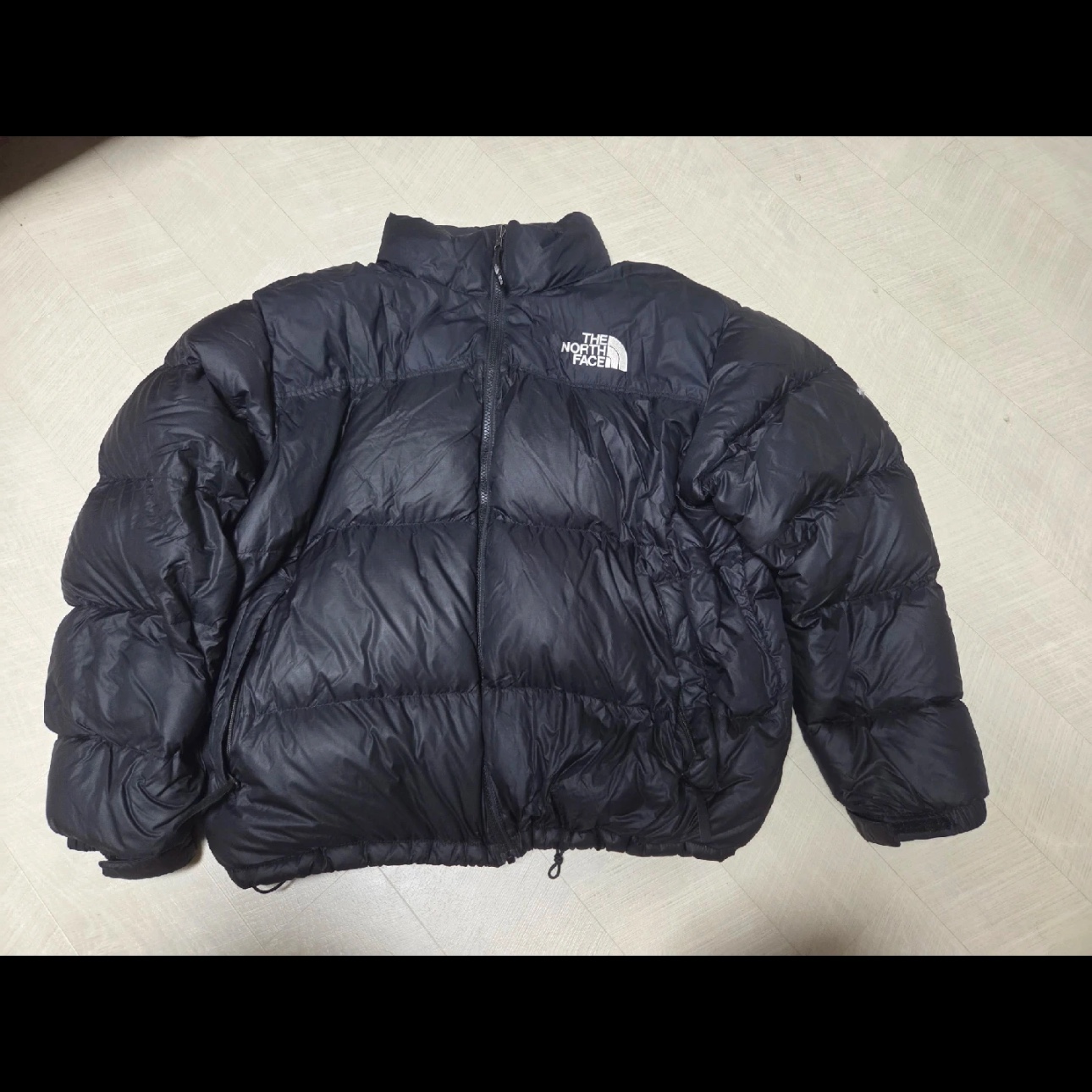 The North Face White Label Novelty Nuptse RDS Down Jacket Black 착용 스타일