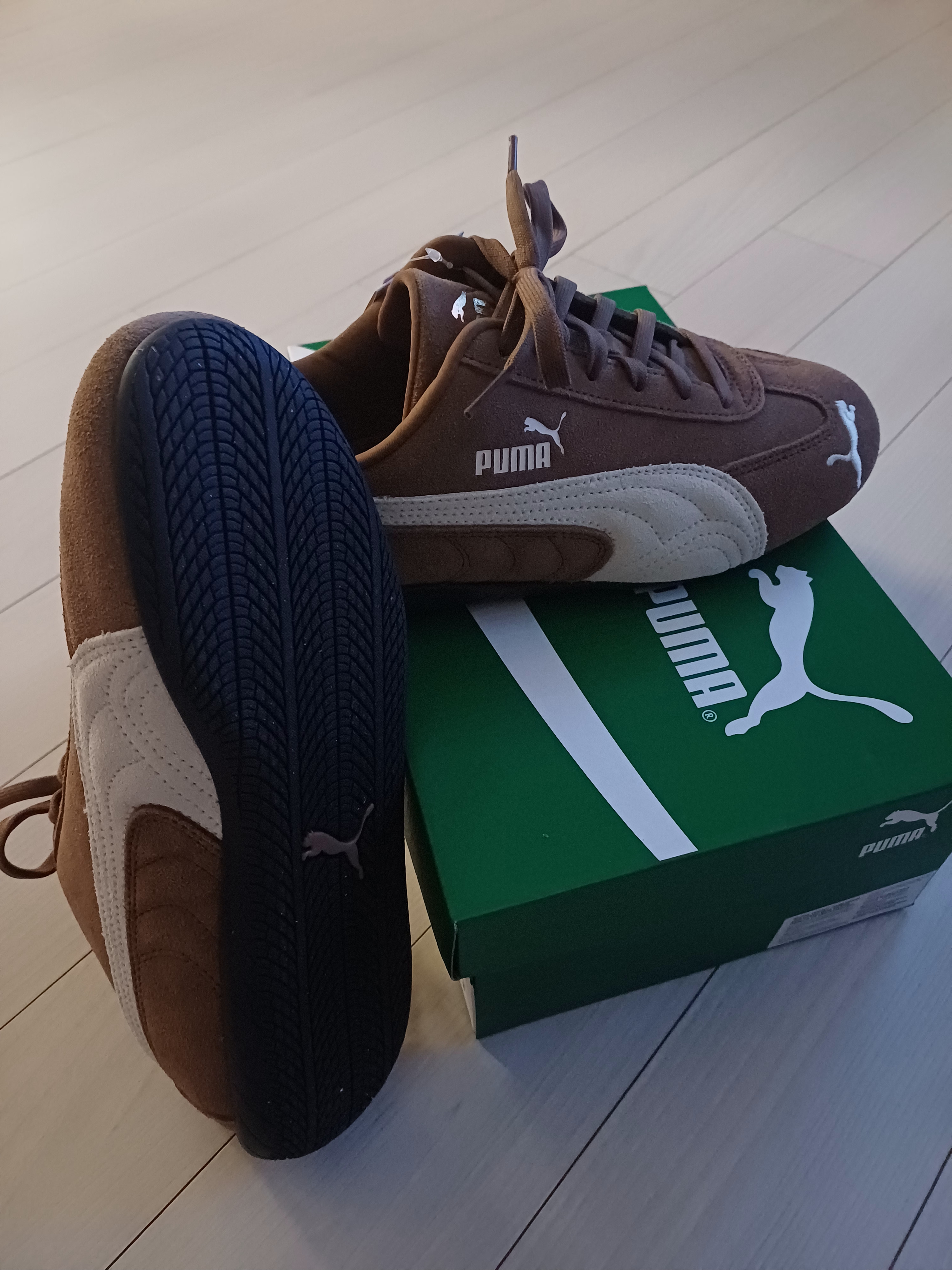 Puma Speedcat OG Haute Coffee Frosted Ivory 착용 스타일 - 2