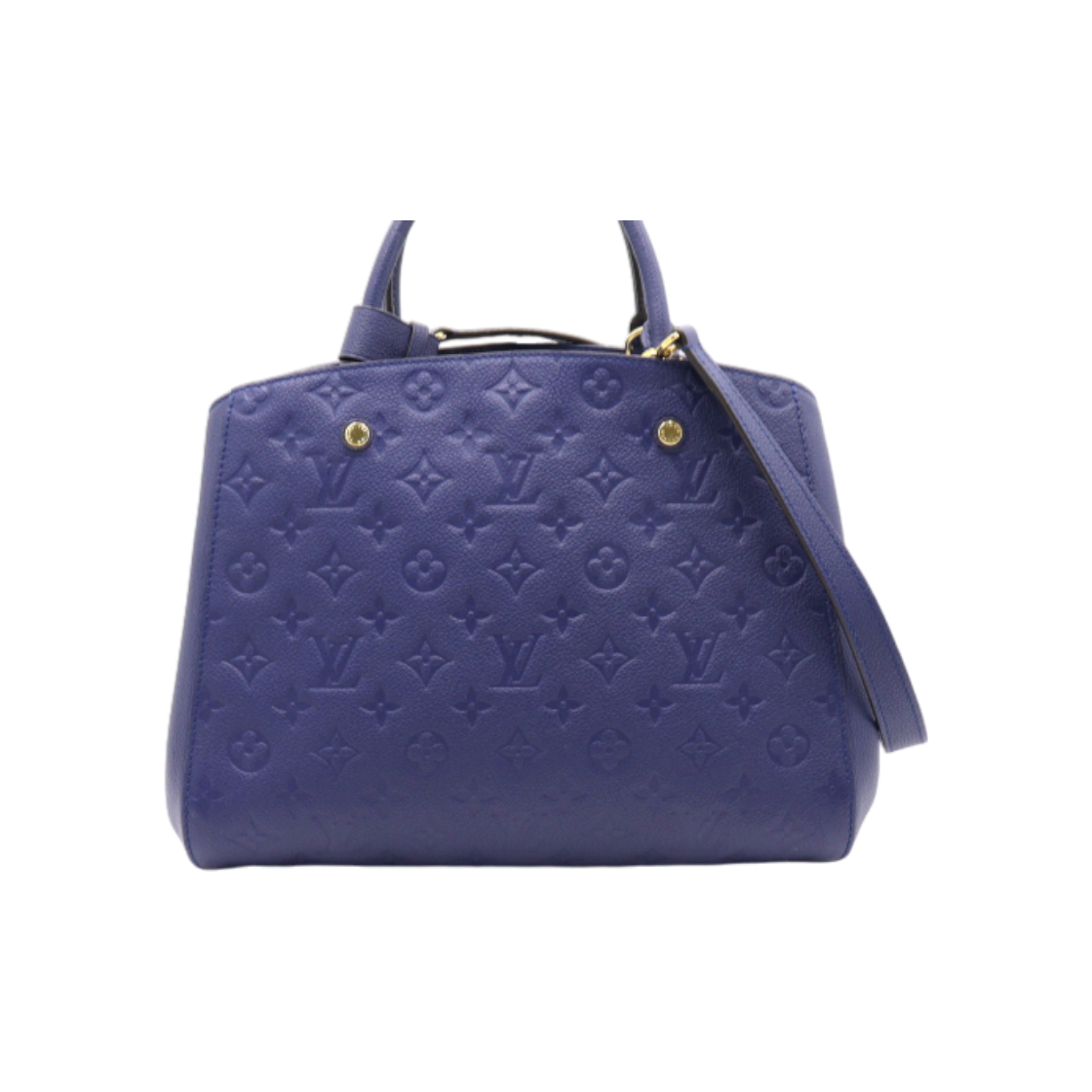 ITL5C6SHWNRF Louis Vuitton Monogram Navy Empreinte Montaigne MM Tote and Shoulder Bag