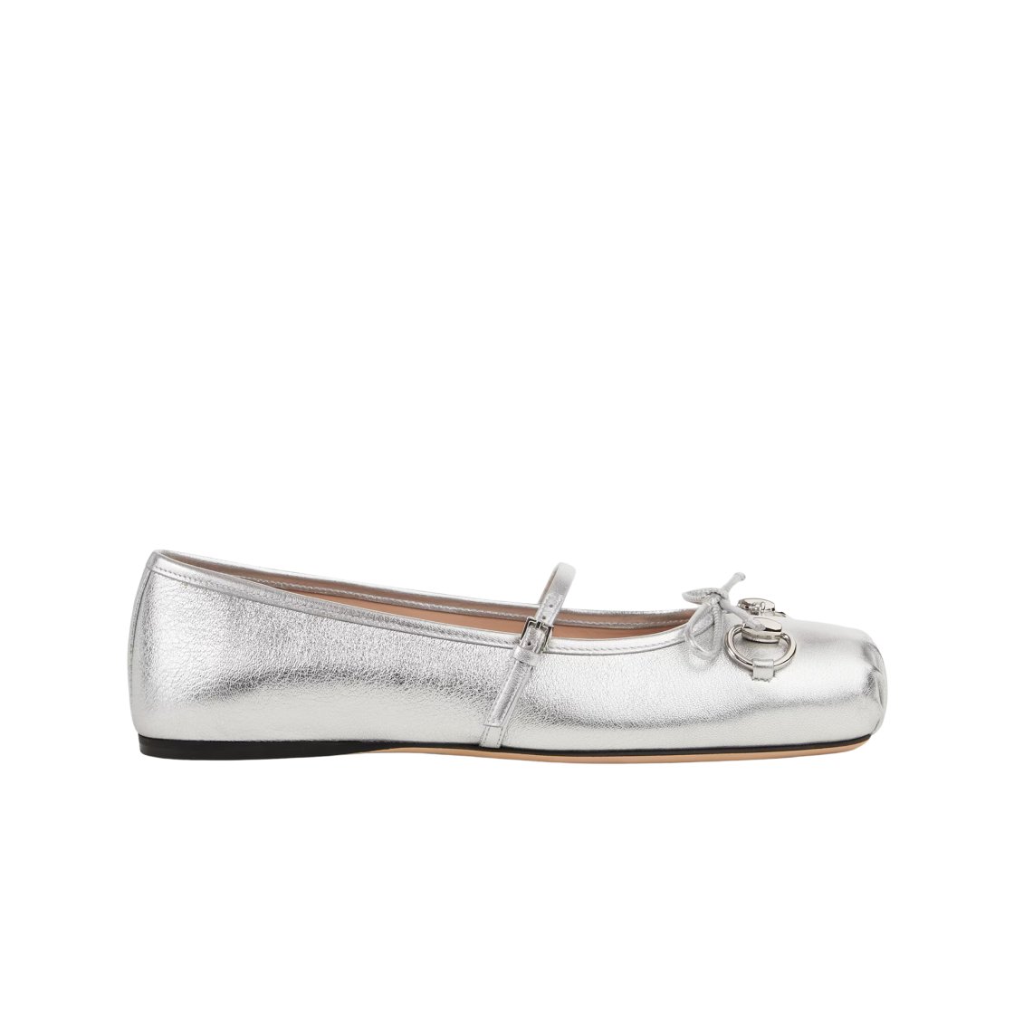 (W) 구찌 홀스빗 플랫 슈즈 실버((W) Gucci Horsebit Flat Shoes Silver) - 1