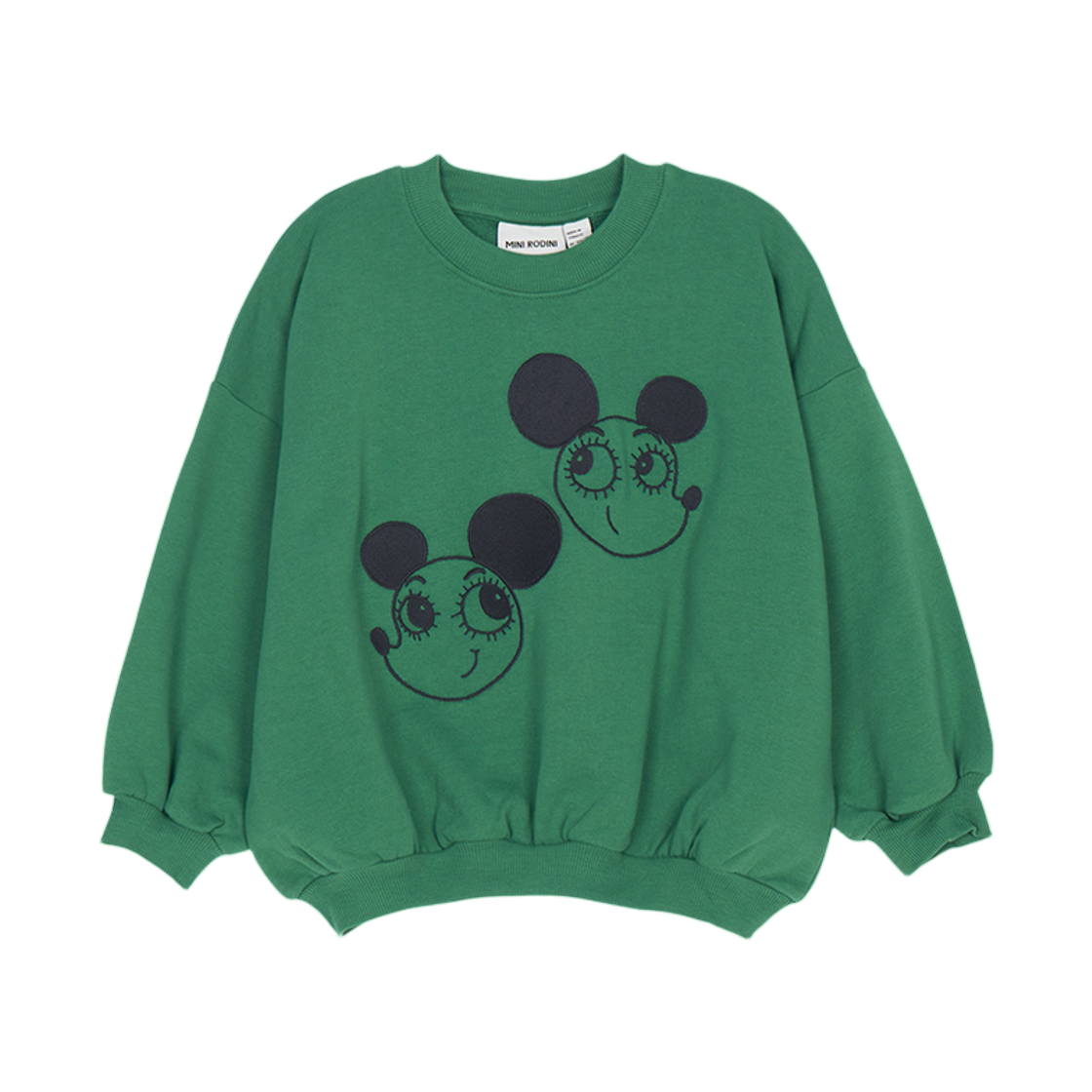(키즈) 미니 로디니 스웨트셔츠 그린((Kids) Mini Rodini Sweatshirt Green)