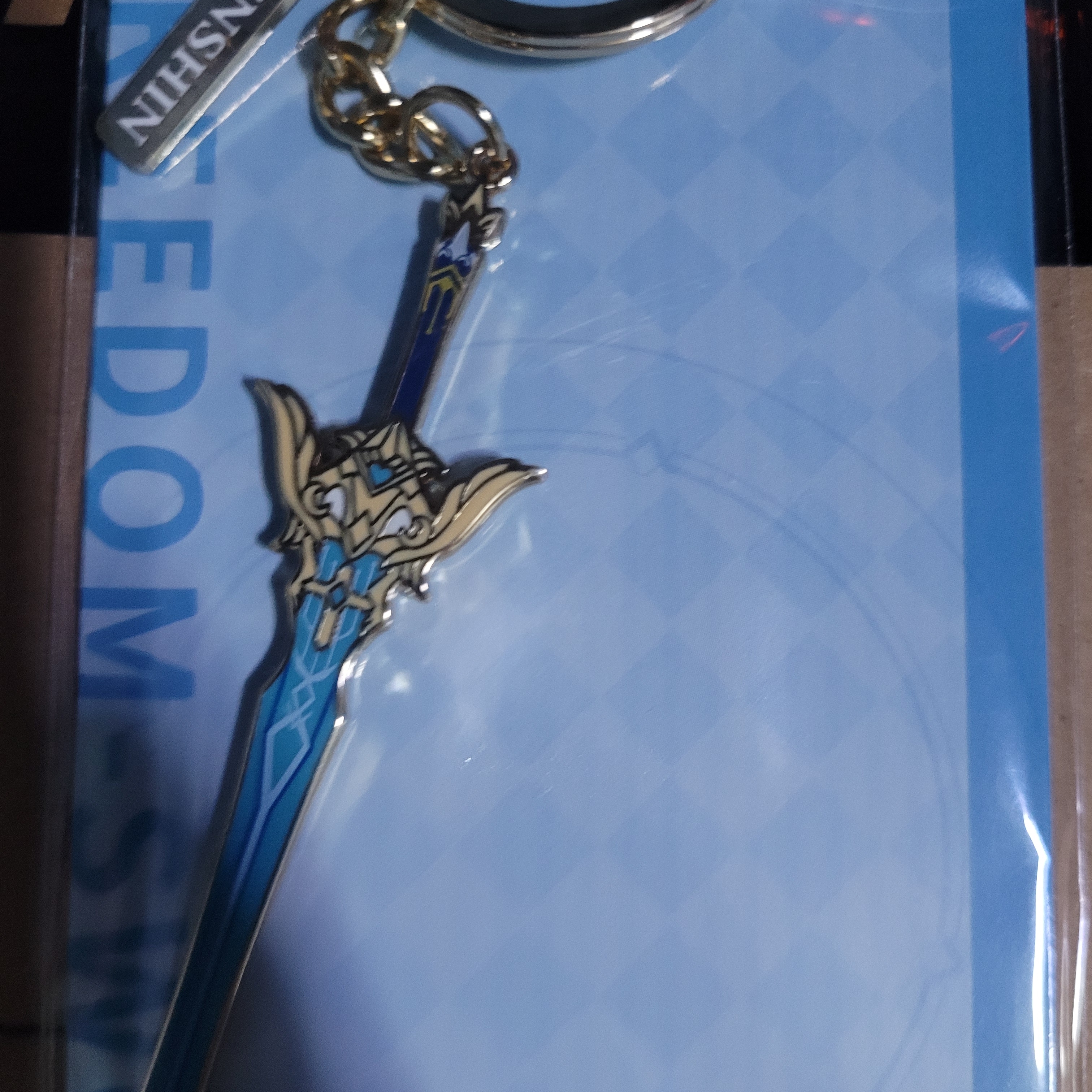 Genshin Metal Keychain Weapons Epitome Invocation Weapons Freedom-Sworn 착용 스타일