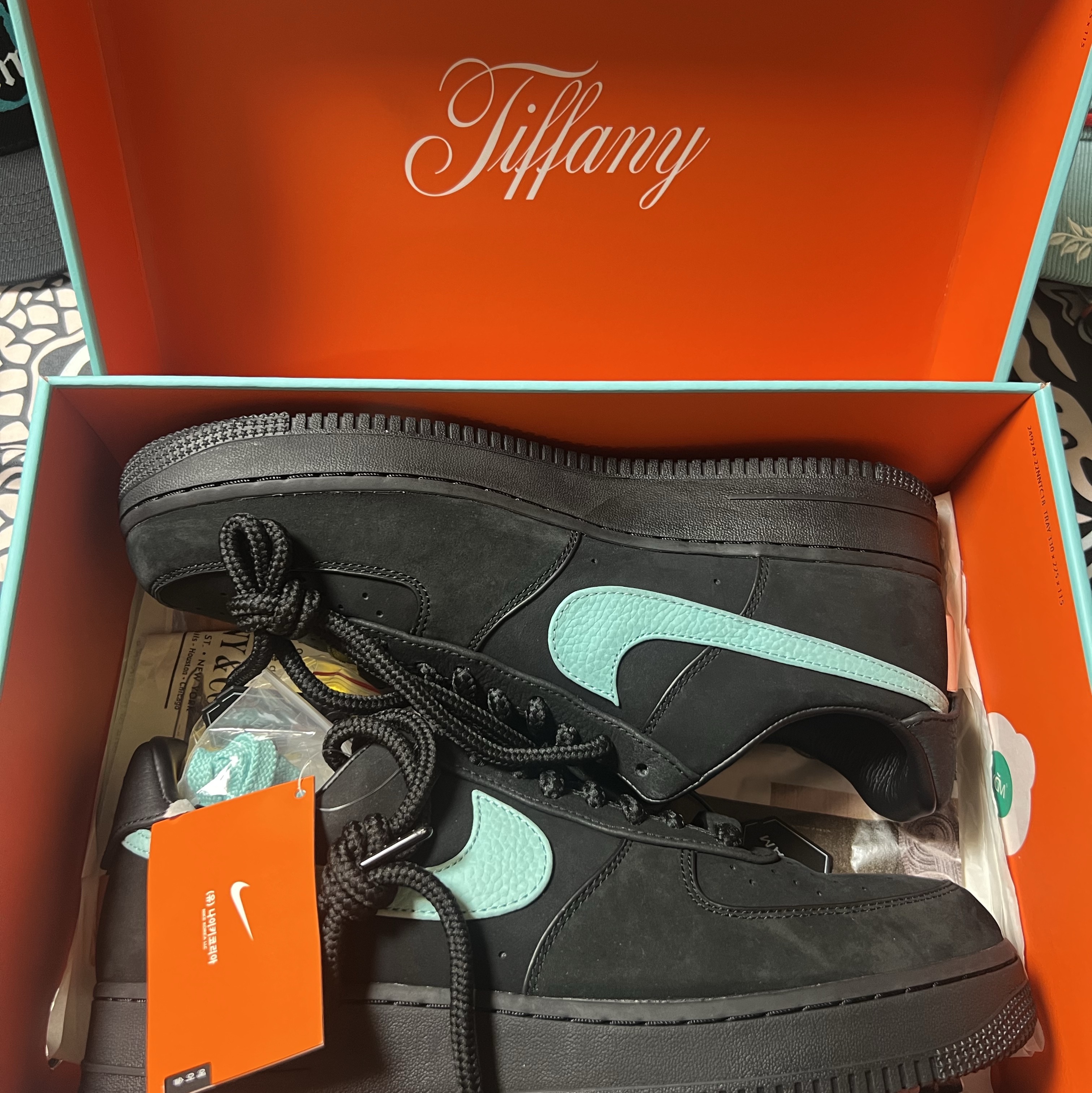 Nike x Tiffany & Co. Air Force 1 Low SP 1837, Peaceminusone 5 Panel Ball Cap #2 Mint 착용 스타일 - 1