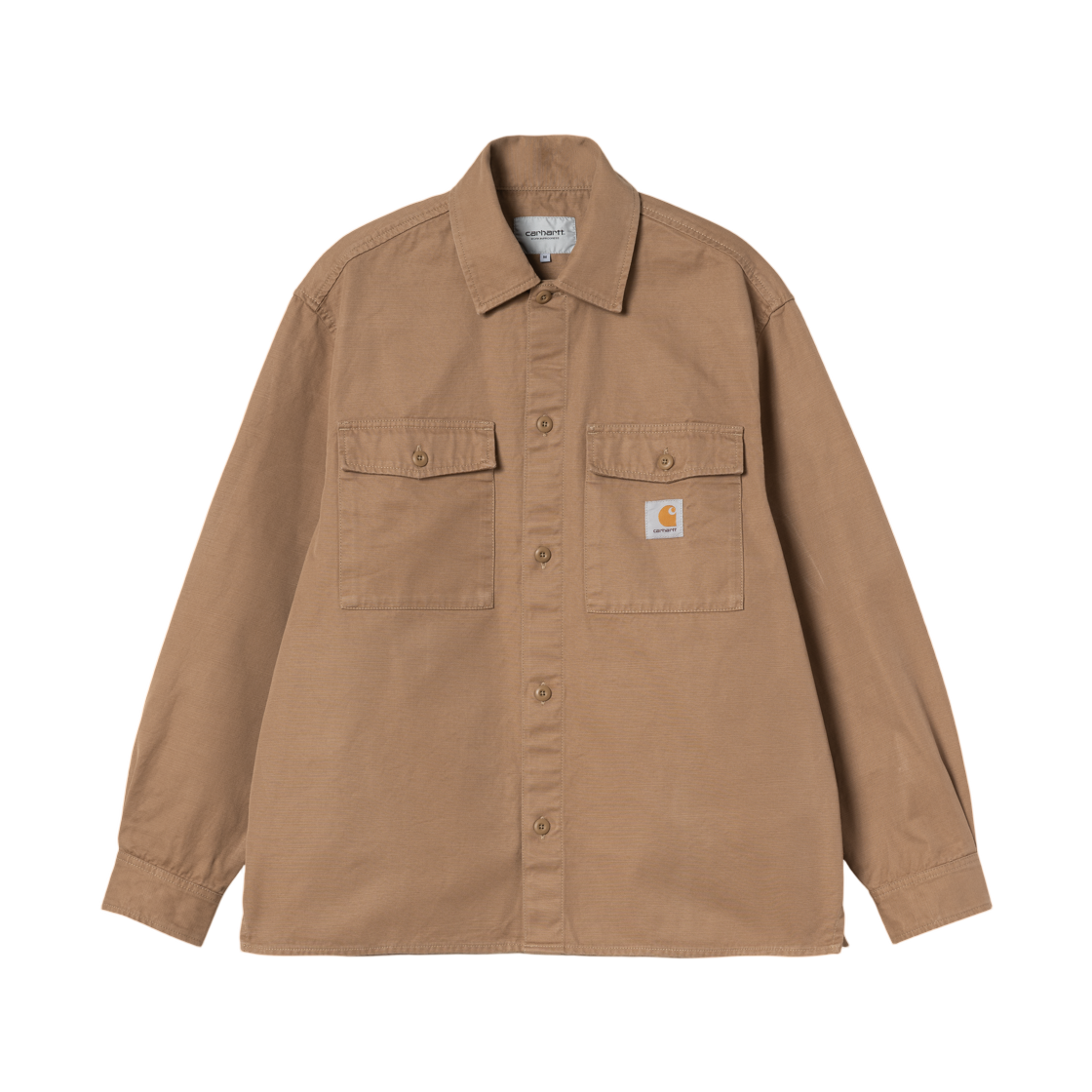 I036271-2FS-02 Carhartt WIP Kelly Shirt Jac Peanut Rinsed