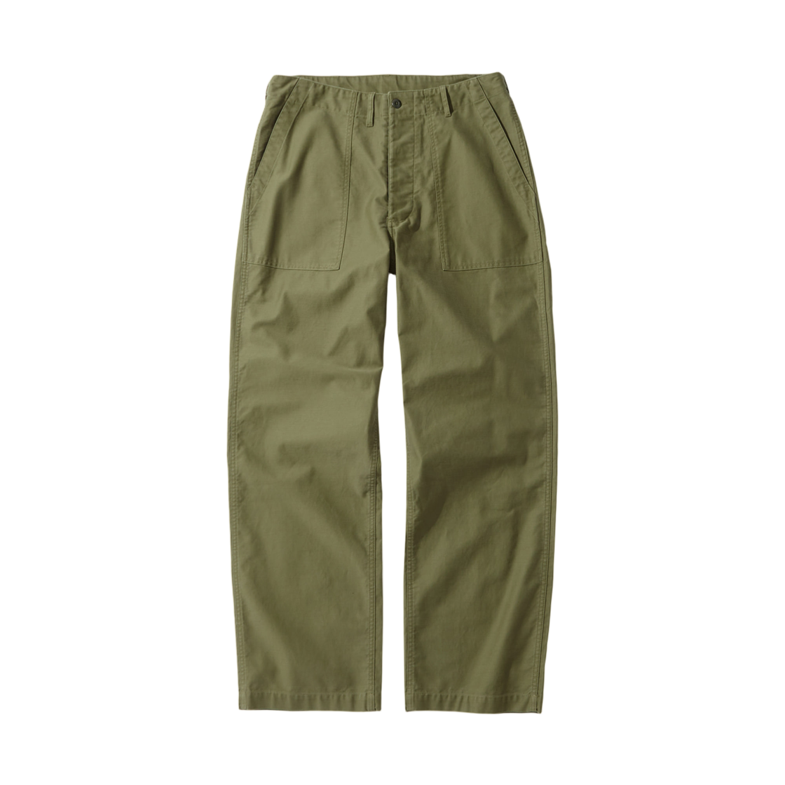 아웃스탠딩 백 사틴 퍼티그 팬츠 오리지널 핏 워시드 올리브(Outstanding Back Satin Fatigue Pants Original Fit Washed Olive)