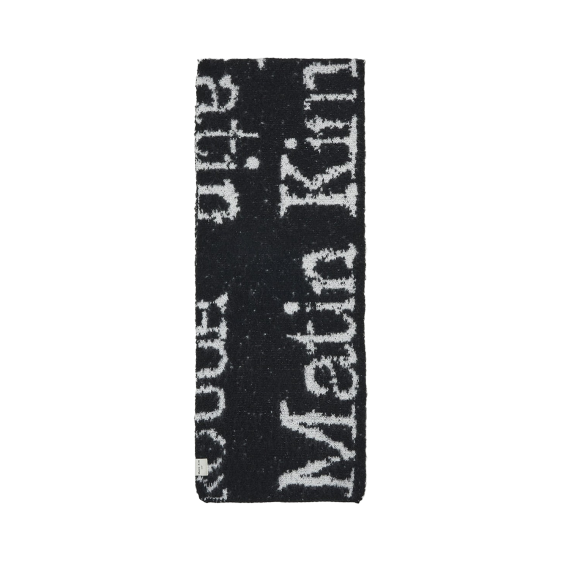 MK259OMF004MBB Matin Kim Cracked Logo Muffler Black