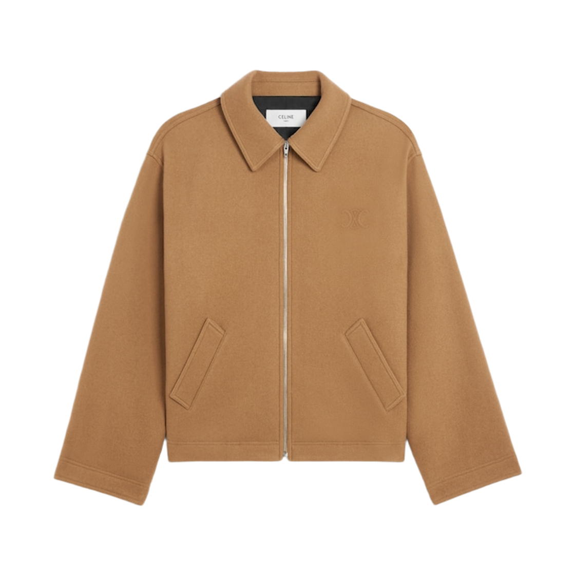 RV0Q9814E-02CM Celine Wool Felt Jacket Camel