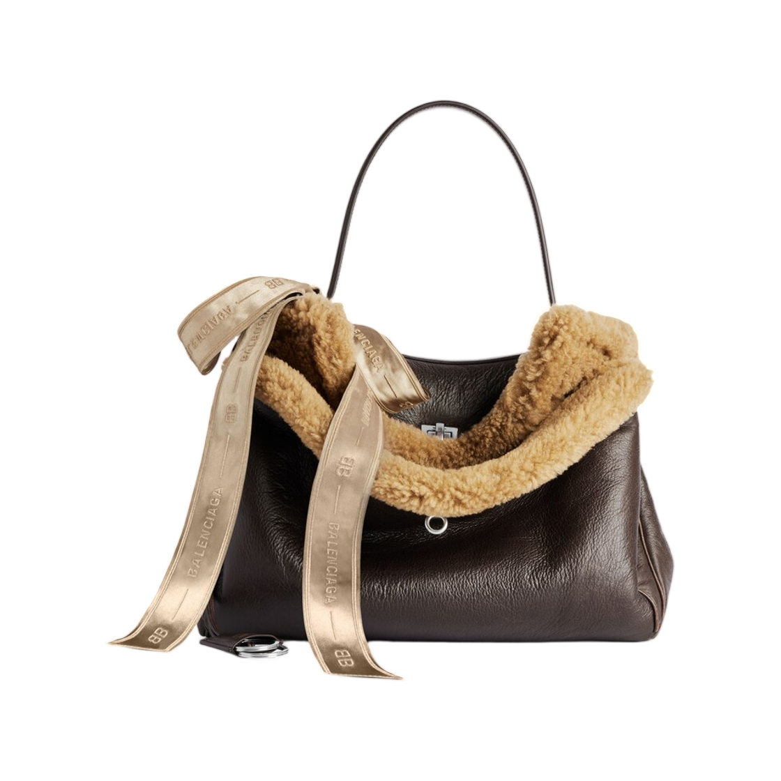 7897722AB412164 Balenciaga Rodeo Handbag Medium Brown Beige
