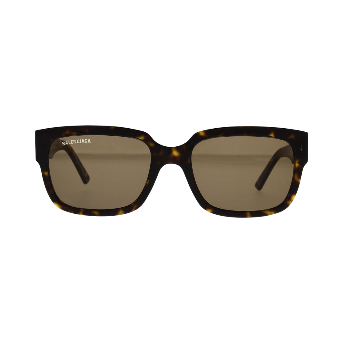 BB0049S002 Balenciaga Square Rectangle Sunglasses Havana