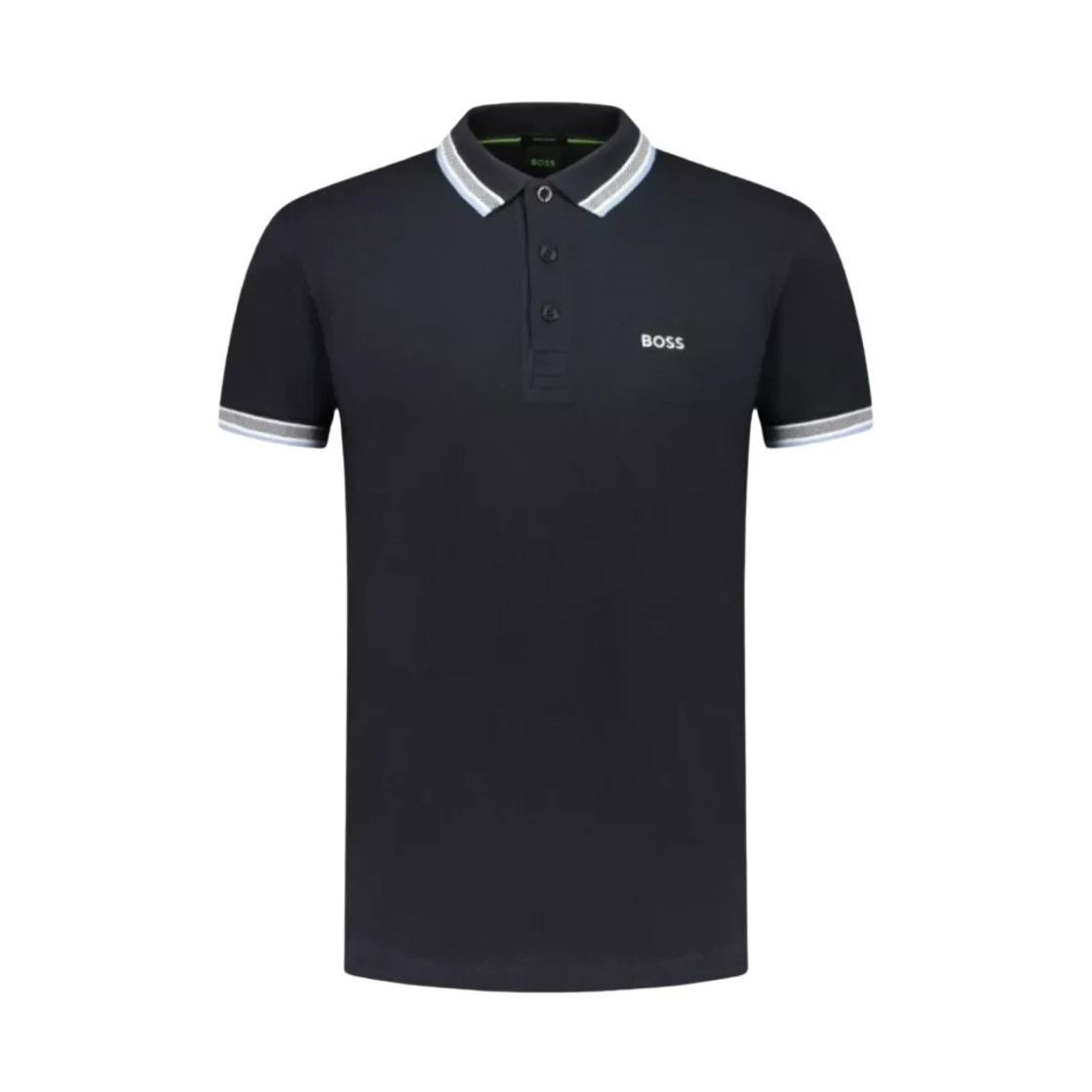 50469055-409 Hugo Boss Cotton Pique Paddy Polo Shirt with Logo Undercollar Dark Blue