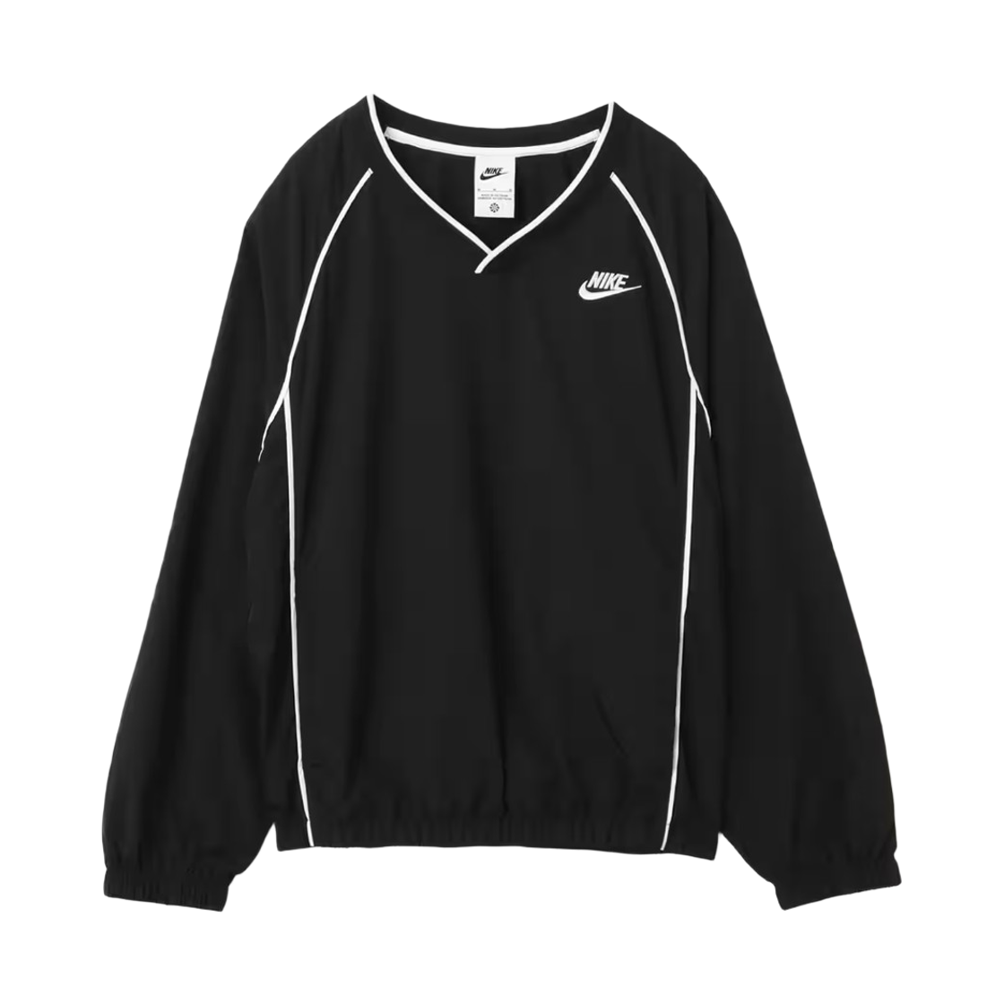 IM7448-010 (W) Nike NSW Windrunner Pullover Top Black Sail - Asia
