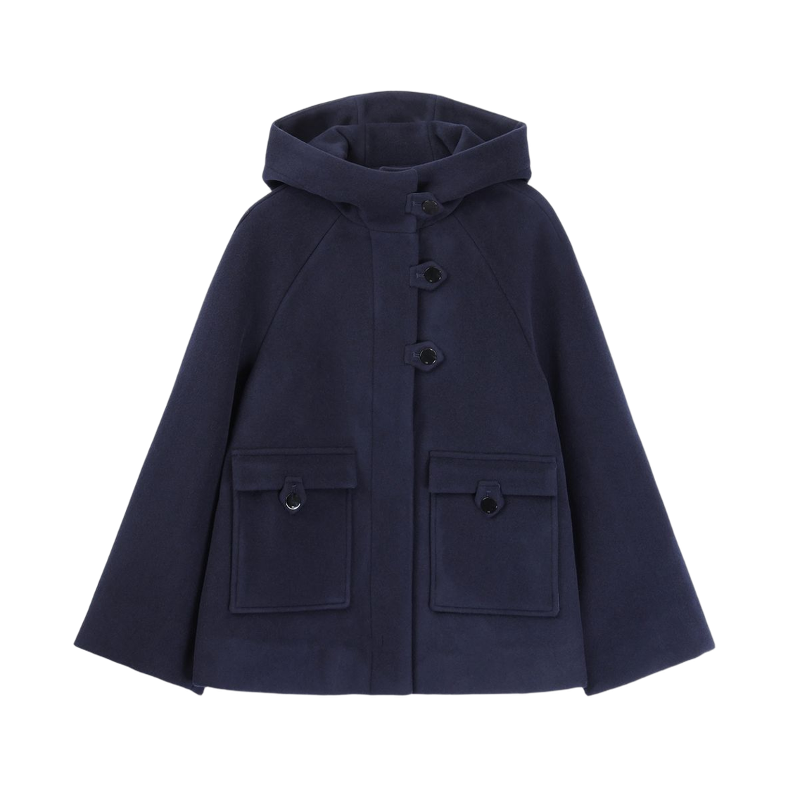 F9712-683 (W) Ganni Boiled Wool Midi Jacket Sky Captain