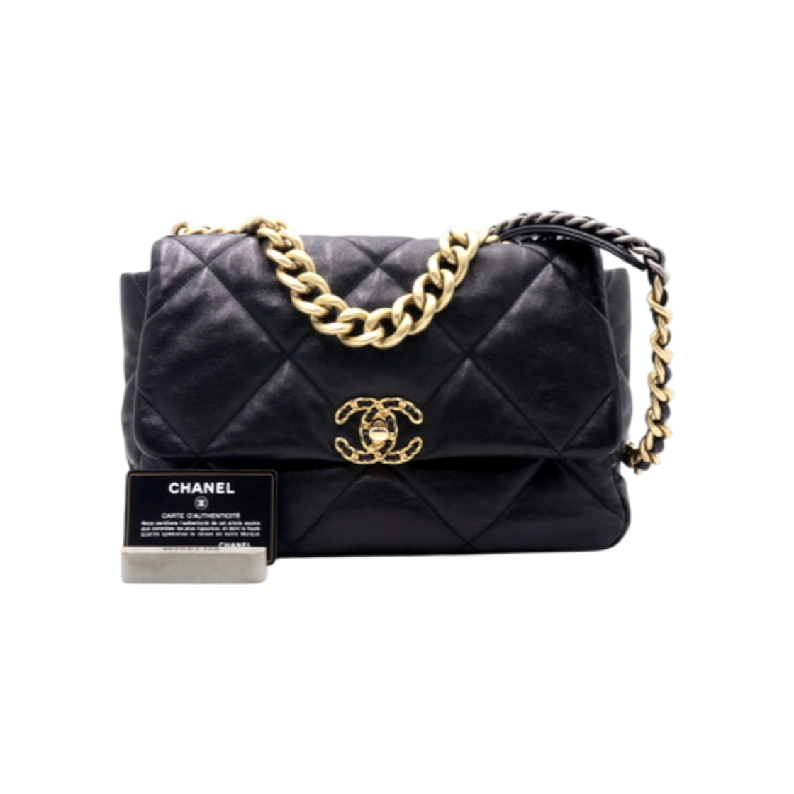 샤넬 AS1161 샤넬 19 블랙 라지 플랩 체인 숄더백 aa31732(Chanel 19 Black Large Flap Chain Shoulder Bag)